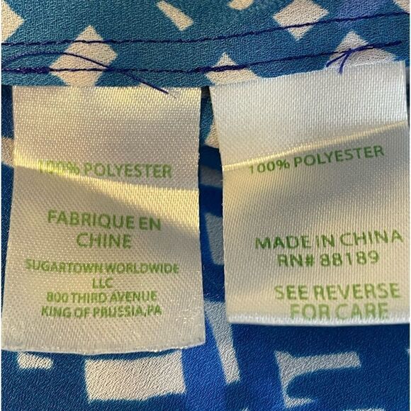 Lilly Pulitzer Blue Floral Tank Top S - Picture 6 of 7